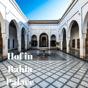 marokkanische Fliesen - Schöner Hof in Bahia Palace