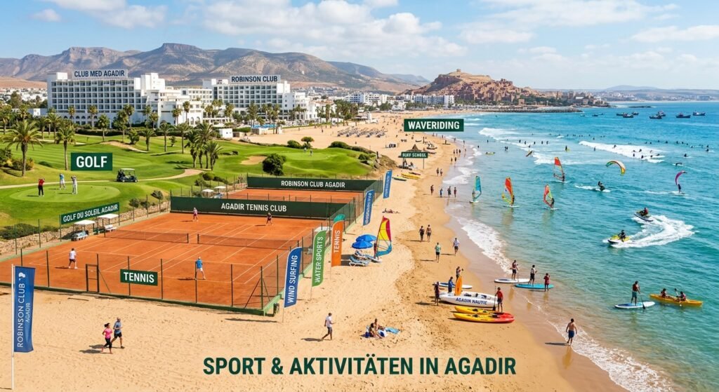 Tennis, Wassersport und Golf in Agadir